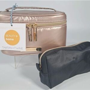 Tartan & Twine 2PC Train Case Set- Bronze